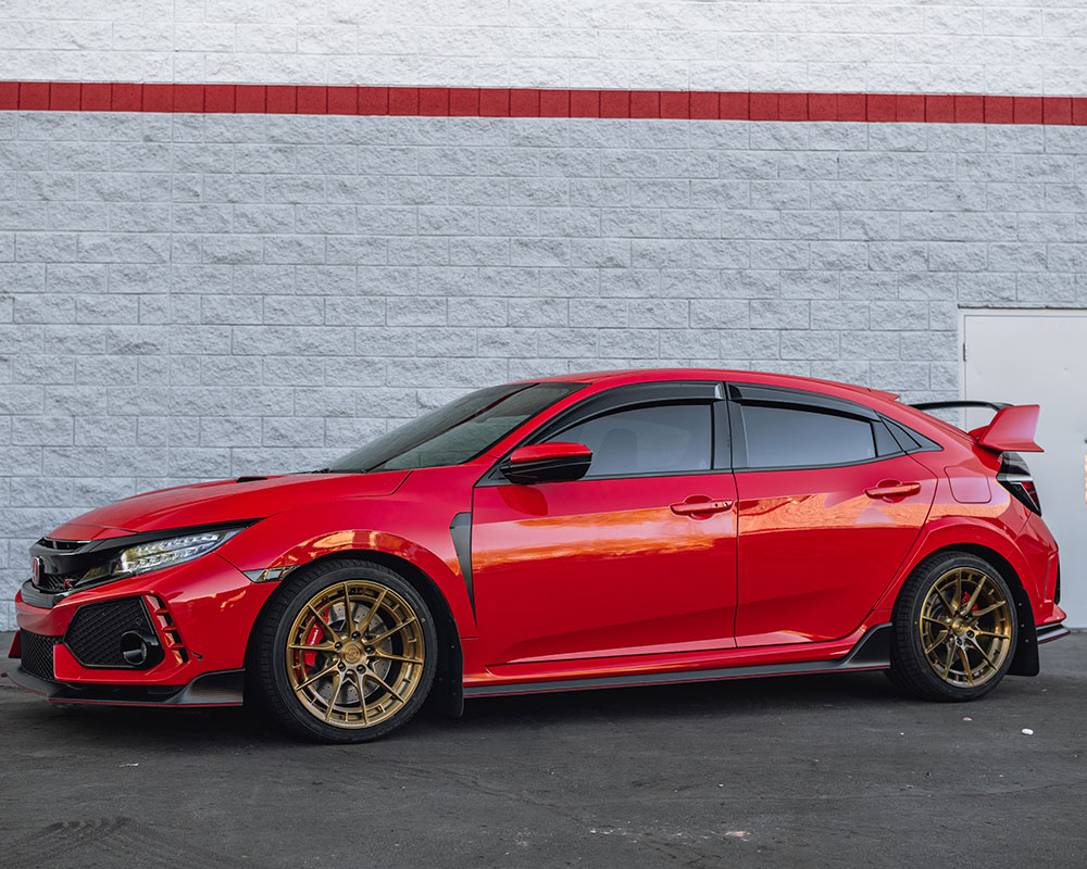 Vivid Racing vrf-d03r-ctr-brsg | VR Forged D03-R Wheel Package Honda Civic Type-R 18x9.5 Brushed Gold; 2019-2022