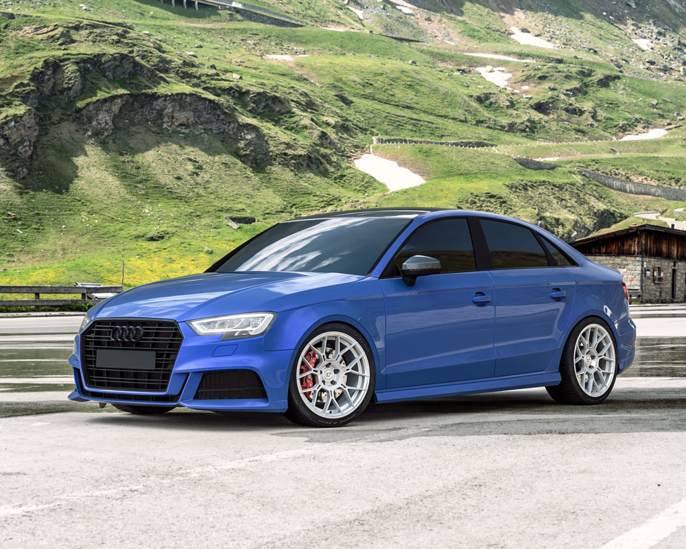 Vivid Racing vrf-d09-8v-brs | VR Forged D09 Wheel Package Audi A3 S3 / VW Golf MK7 18x8.5 Brushed; 2014-2020