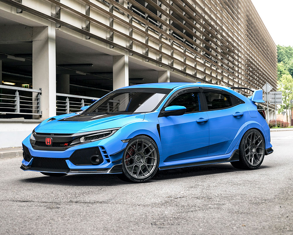 Vivid Racing vrf-d09-ctr-hblk | VR Forged D09 Wheel Package Honda Civic Type-R 18x9.5 Hyper Black; 2019-2022