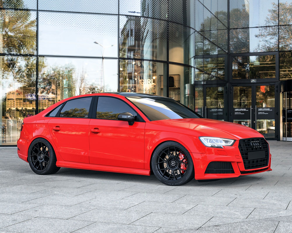 Vivid Racing vrf-d09-8v-mblk | VR Forged D09 Wheel Package Audi A3 S3 / VW Golf MK7 18x8.5 Matte Black; 2014-2020