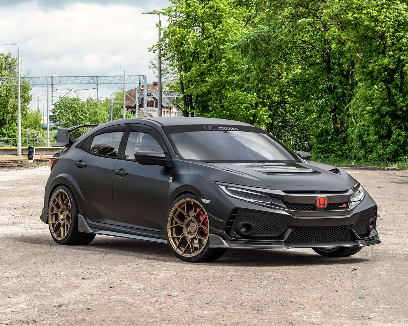 Vivid Racing vrf-d09-ctr-sbz | VR Forged D09 Wheel Package Honda Civic Type-R 18x9.5 Satin Bronze; 2019-2022