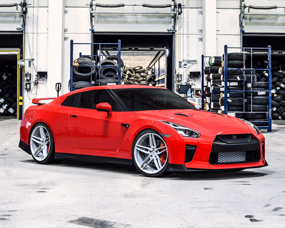 Vivid Racing vrf-d10-gtr-gwht | VR Forged D10 Wheel Package Nissan GT-R 20x10 20x12 Gloss White; 2009-2021