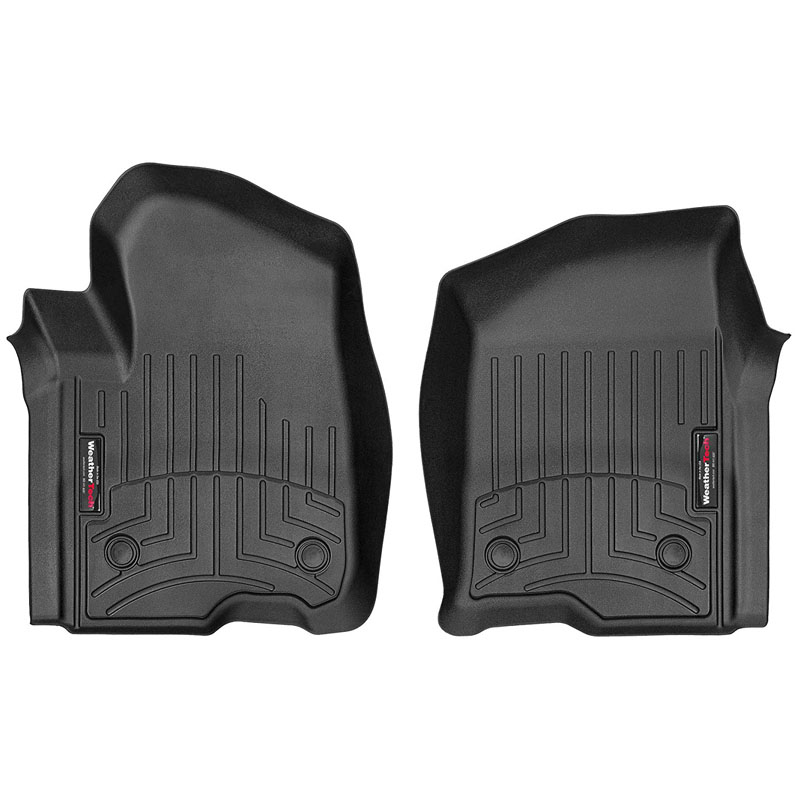 WeatherTech 4414361 | 2019+ Chevrolet Silverado 1500 Crew Cab Front FloorLiner - Black; 2019-2024