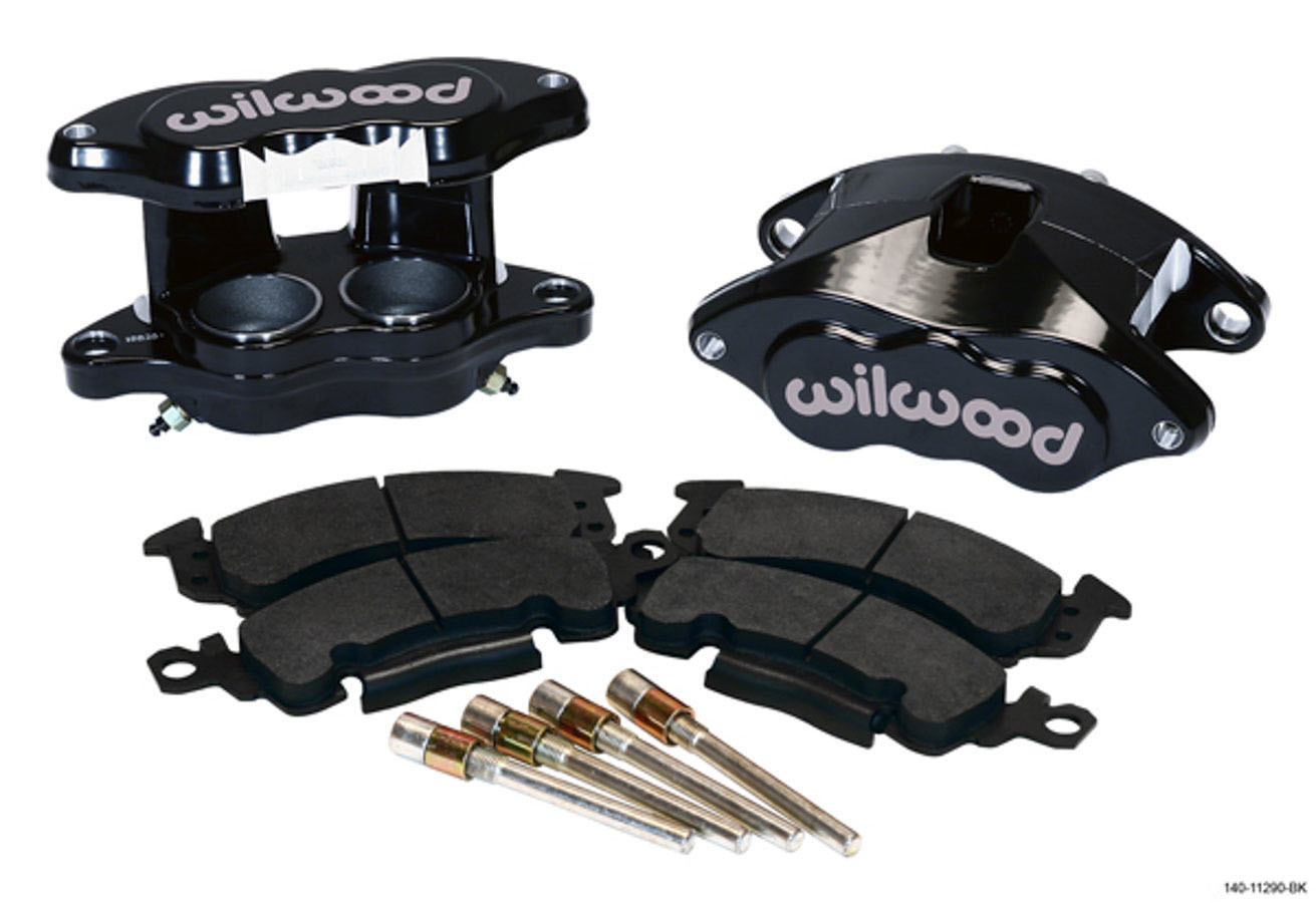 Wilwood 140-11290-bk | D52 Front Caliper Kit - Black Pwdr 2.00 / 2.00in Piston 1.28in Rotor