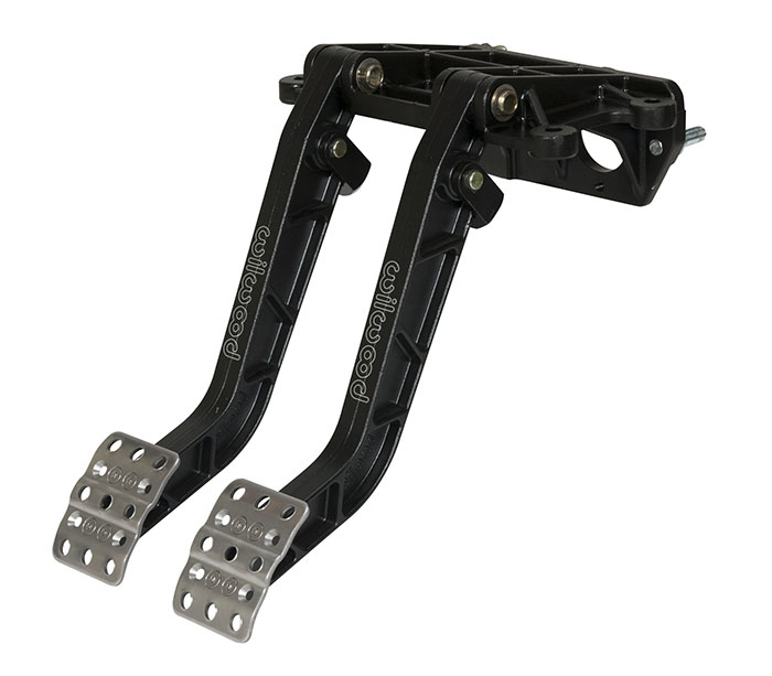 Wilwood 340-14360 | Adjustable-Tandem Dual Pedal - Brake / Clutch - Fwd. Swing Mount - 6.25:1 - Black E-Coat