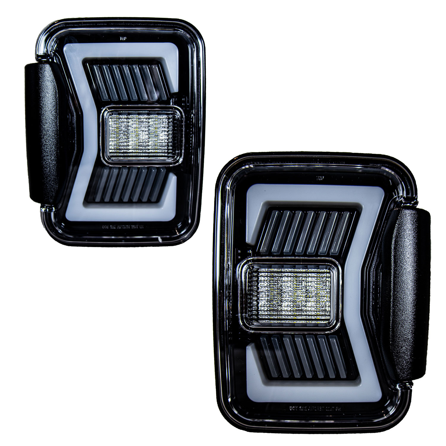 Winjet ctrng0668-gbc-sq | 2019-2020 Jeep Gladiator Led Tail Light With Led Sequential Turn Signal / Sequential Brake (Set); 2019-2023