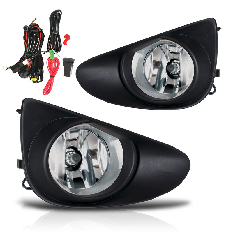 Winjet cfwj-0391-c | 2012-2014 Toyota Yaris 3/5Dr Fog Lights - (Clear) -(Wiring Kit Included); 2012-2014