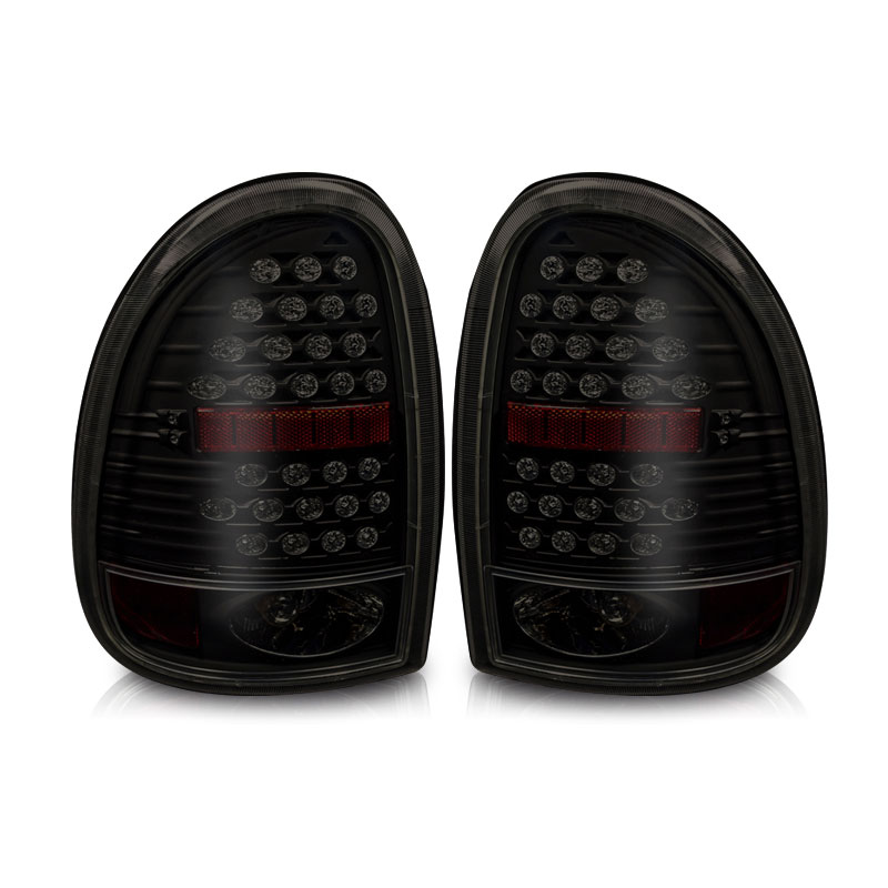 Winjet ctwj-0013-bs | 1996-2000 Chrysler Town & Country Led Tail Lights - (Black / Smoke); 1996-2000