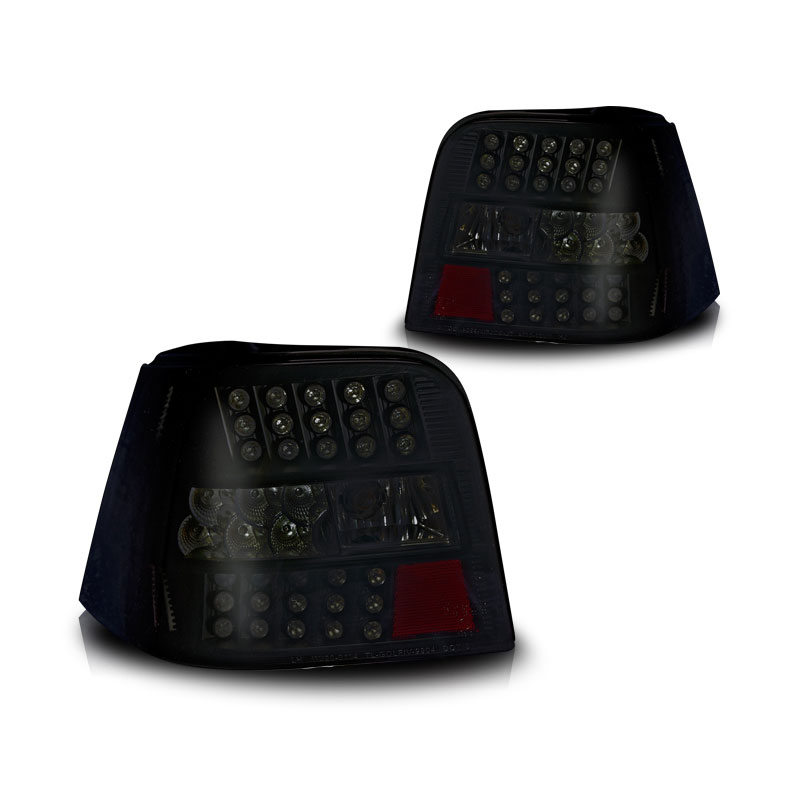 Winjet ctwj-0114-bs | 1999-2004 Volkswagen Golf Iv Led Tail Light - Black / Smoke; 1994-2006