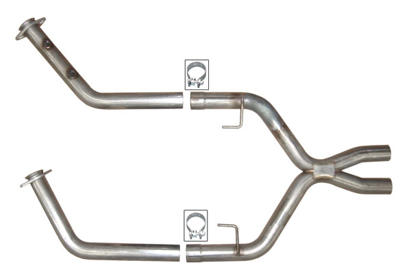 Pypes Exhaust XFM23 | Pypes Off-Road modular Xpipe for Mustang GT - 409 Stainless Steel V8; 2005-2010