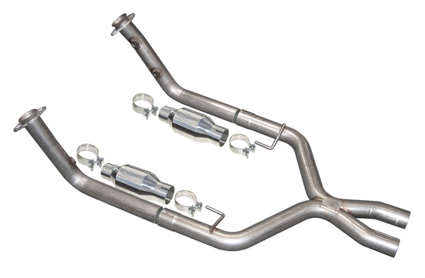 Pypes Exhaust XFM26 | Pypes modular Xpipe with cats for Mustang GT - 409 Stainless Steel V8; 2005-2010