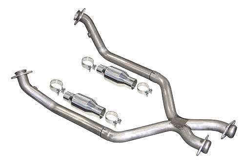 Pypes Exhaust XFM30 | Pypes Mustang 2.5" X-pipe & Cats Kit (for Short Tube Headers); 1986-1995